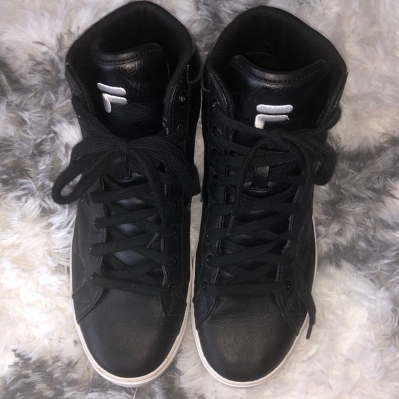 fila high tops womens black